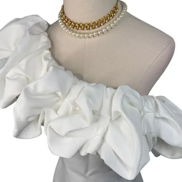 Elliatt Amelie Mini Party Dress wedding bride bridal white size XS - Picture 8 of 15